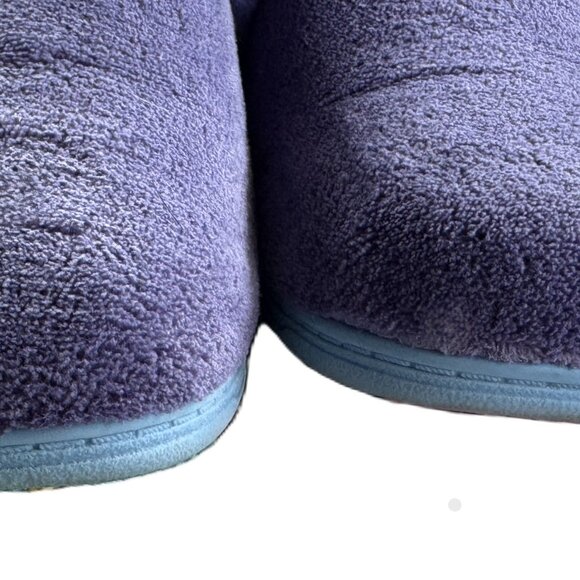 Vionic Marielle Size 10 Blue Fleece Mule Slippers with Orthotic Arch Support - Picture 4 of 11
